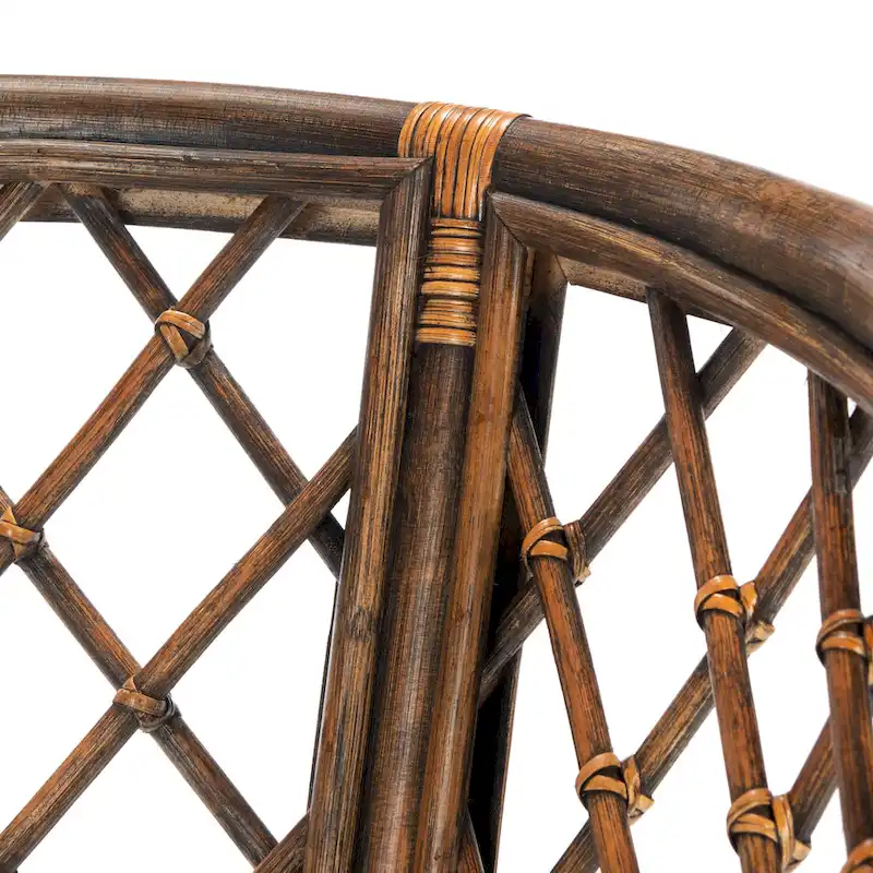 SAFAVIEH Theona Rattan Lattice Arm Chair - 22.3 W x 23 L x 31.3 H - 22Wx23Dx31H