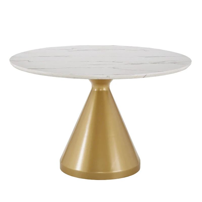 Darcy 46  Wide Faux Marble Round Dining Table by iNSPIRE Q Bold