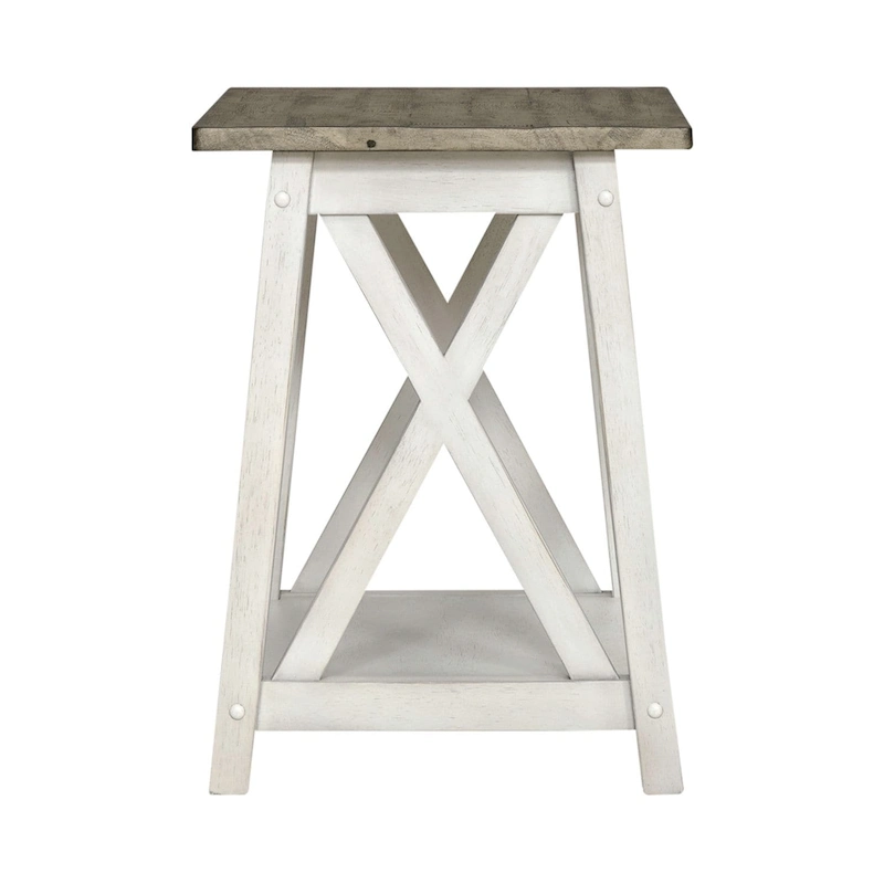 Laurel Bluff Antique White End Table