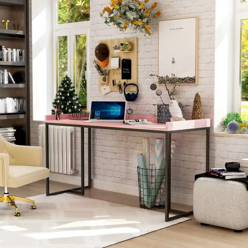 Magnus Industrial 59-inch Metal Computer Desk with USBs by Furniture of America