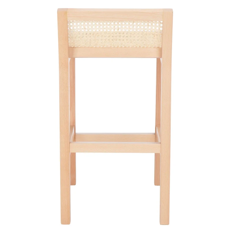 Natural Cane Low Back Counter Stool