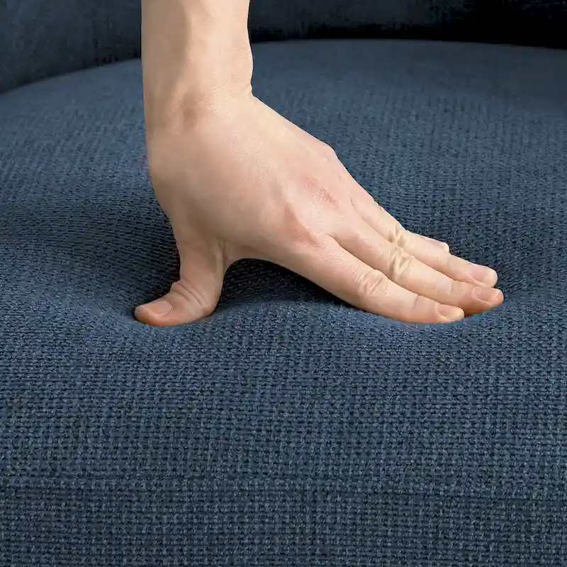 LUE BONA 2 Set Swivel Accent Armchair Fabric Blend, Modern Barrel Living Room Sofa Chair - 32.7 W x 32.7 D x 26.8 H