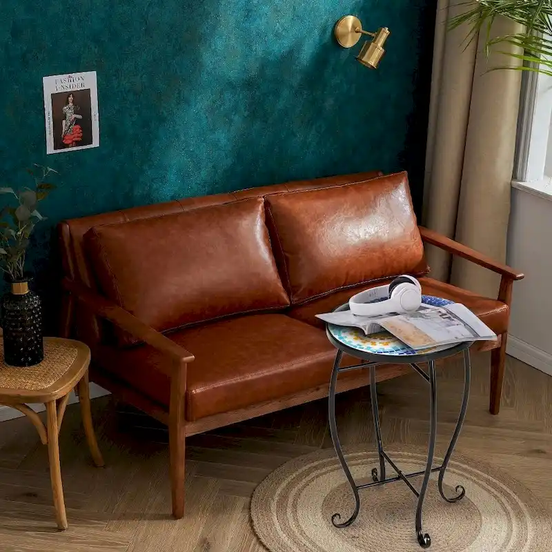 Cement Round Mosaic Bistro Table Coffee Table