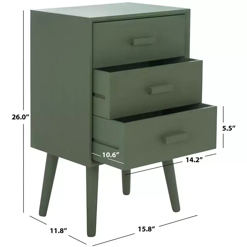 Pomona 3 Drawer Accent Table - CHS5700 - Safavieh