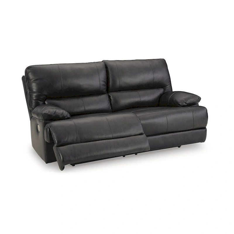 Signature Design by Ashley Mountainous Black Power Reclining Sofa - 85