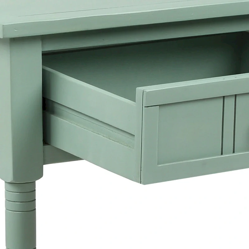 Daisy Series Console Table Traditional Design with Two Drawers and Bottom Shelf Acacia Mangium
