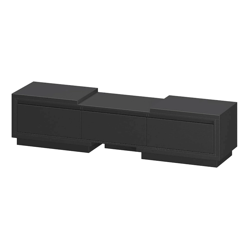 Extendable TV Stand Storage Media Console Modern Entertainment Center