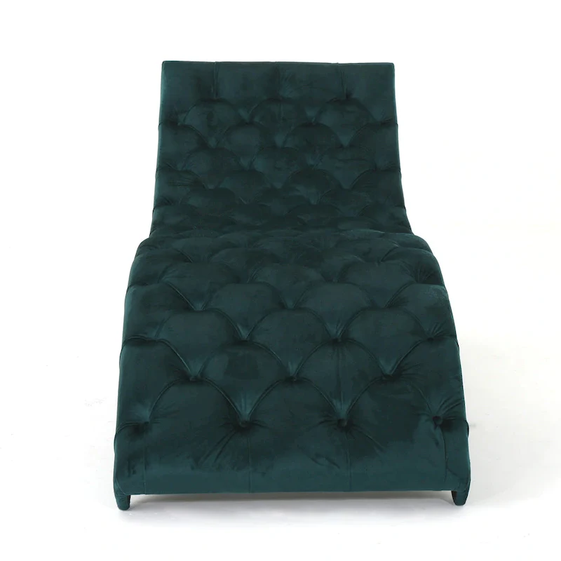 Garret Tufted Velvet Chaise Lounge by Christopher Knight Home