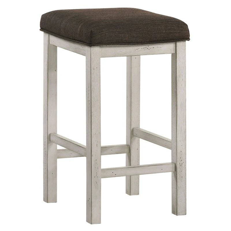 Farmhouse White Wood Drop Leaf 5-Piece Counter Height Dining Table Set by Furniture of America