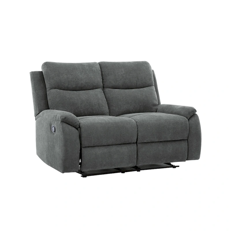 Transitional Fabric Living Room Reclining Loveseat