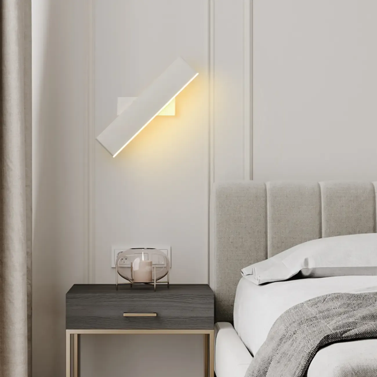 Modern Simple Linear Third Gear Adjustable Wall Sconce
