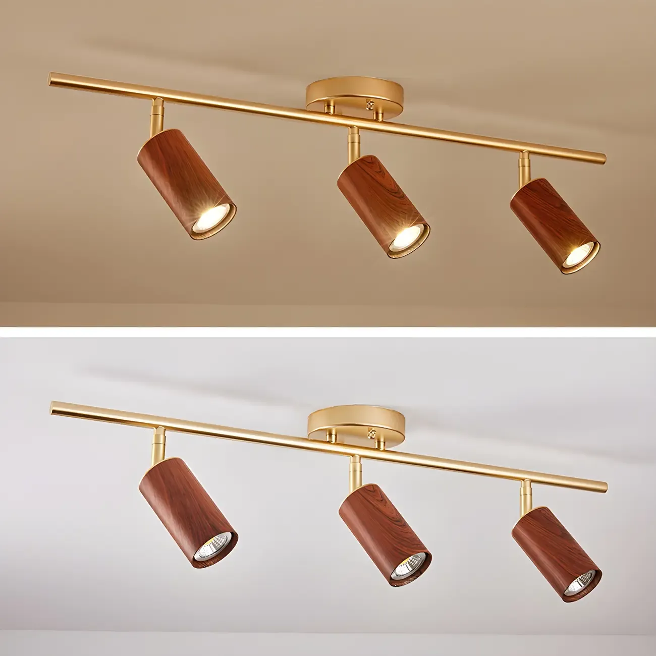 Modern 4-Light LED Fixed Track Light with Adjustable Head