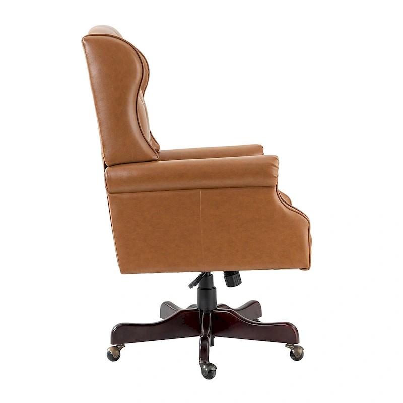 Maximiliano Modern Swivel Executive Chair with Tufted Back by HULALA HOME
