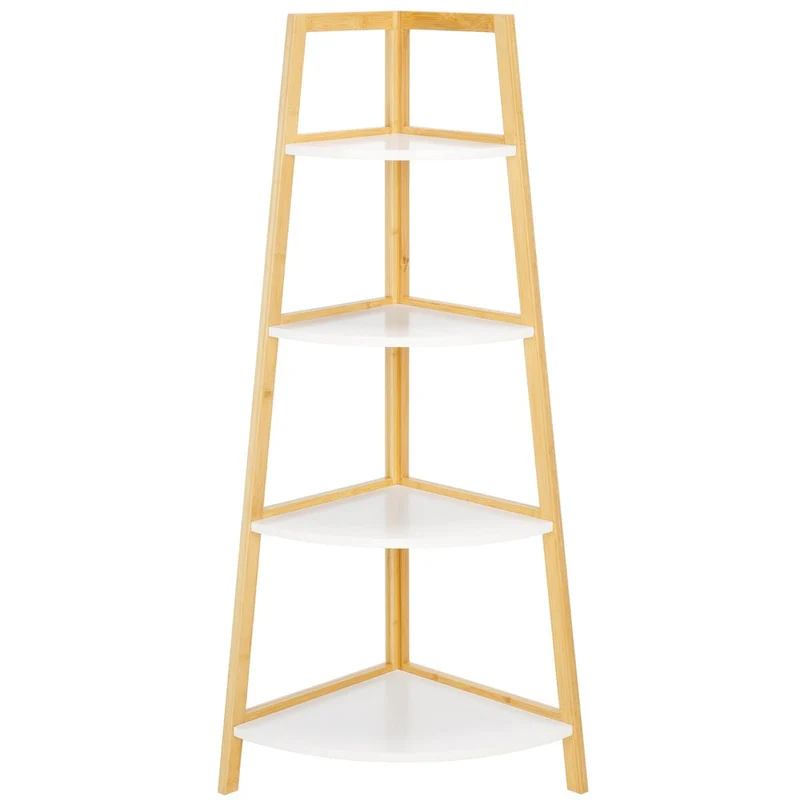 SAFAVIEH Home Rainier 4 Tier Corner Shelf - 16Wx16Dx47H