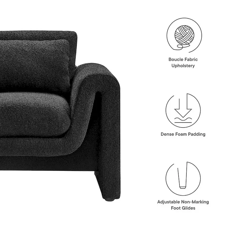 Waverly Boucle Upholstered Armchair