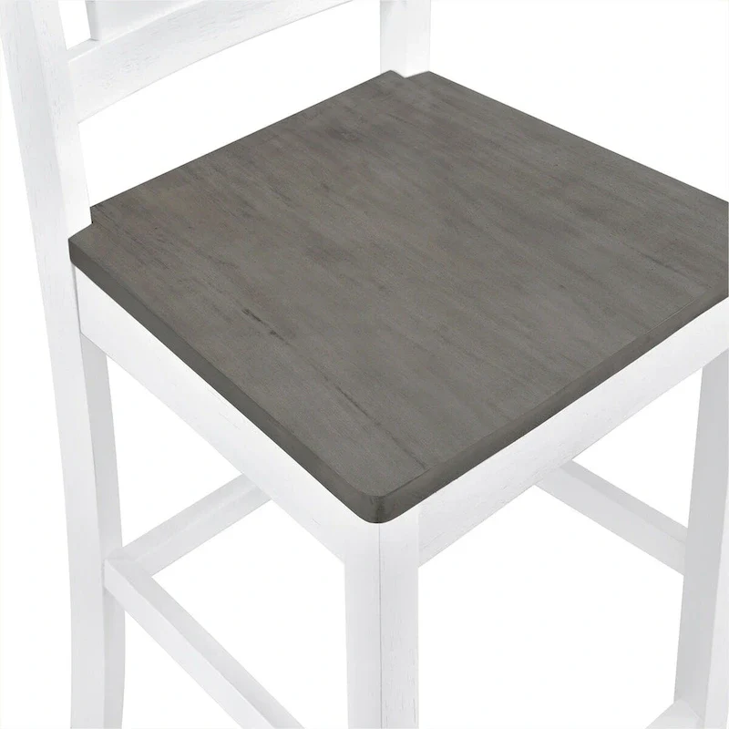 Rustic Farmhouse 5-Piece Counter Height Dining Table Set