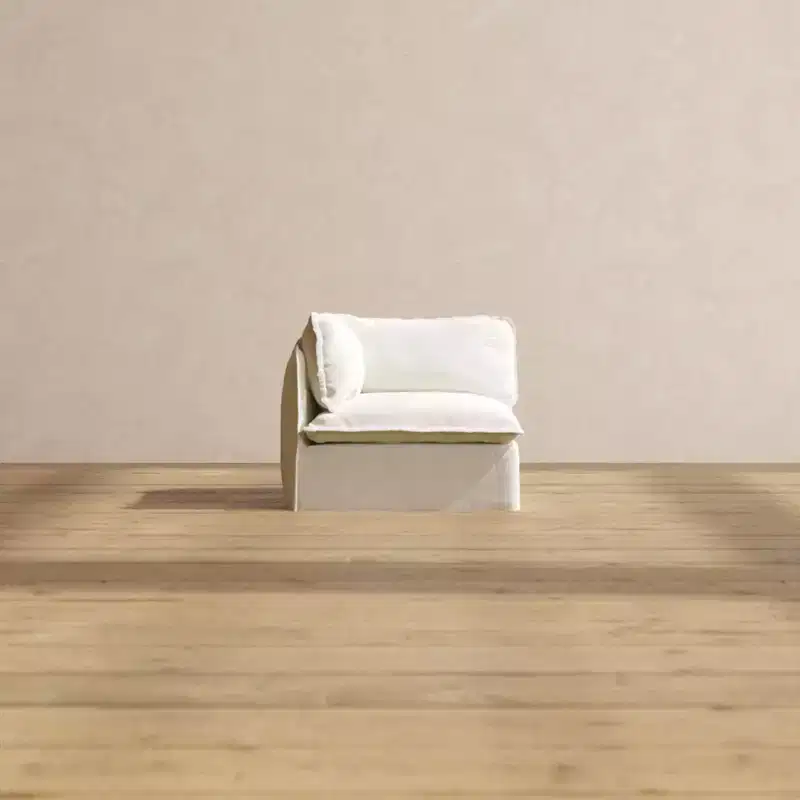 Upholstered Modular Left Arm Sectional Chair, Seats 1