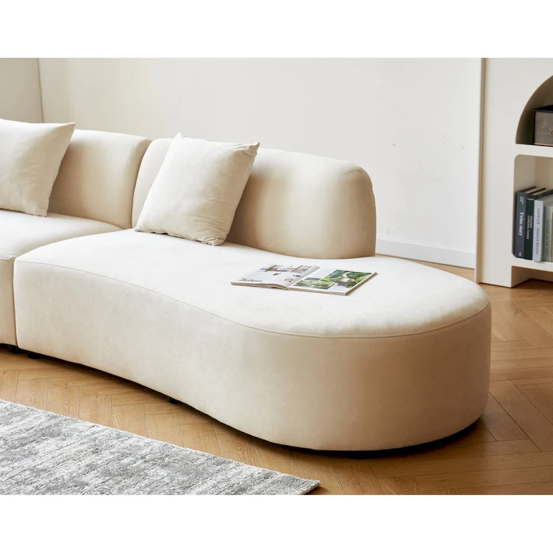 132.3 inch Large Half Moon Curved Sectional Sofa