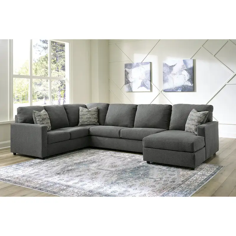 Signature Design by Ashley Edenfield 3-Piece Sectional with Chaise - 139W x 89D x 35H