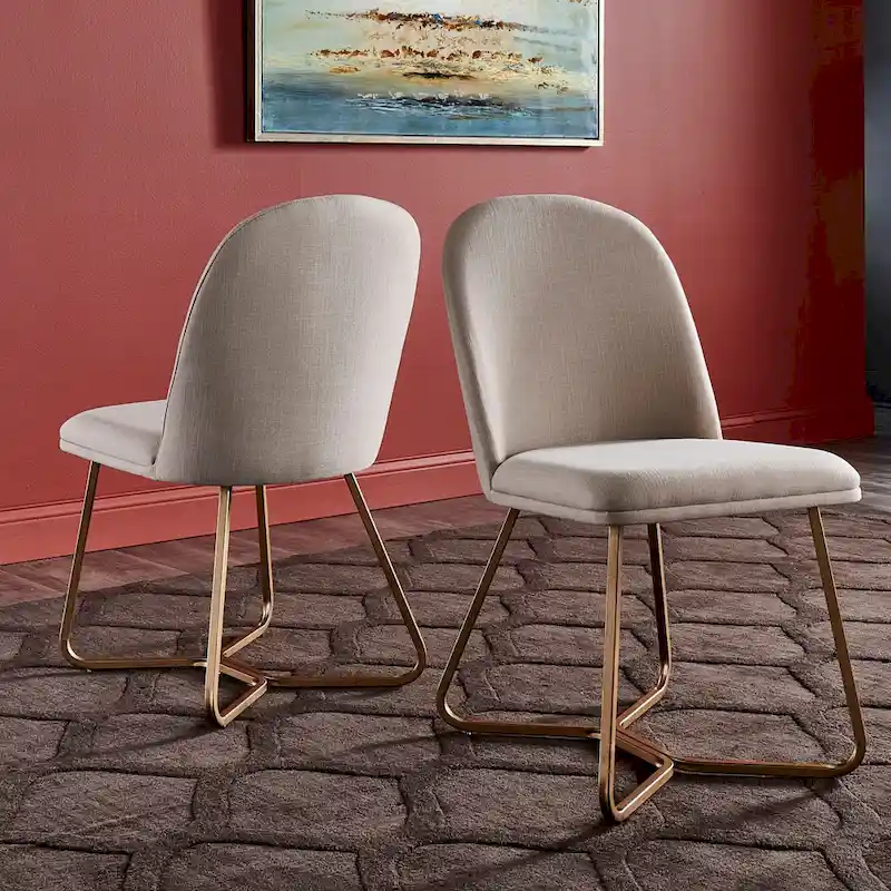 Gold Metal Dining Chair (Set of 2)