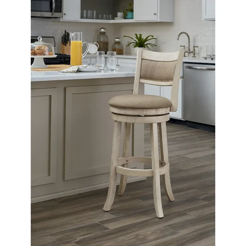 McNiven 30-inch Swivel Stool with Solid Back