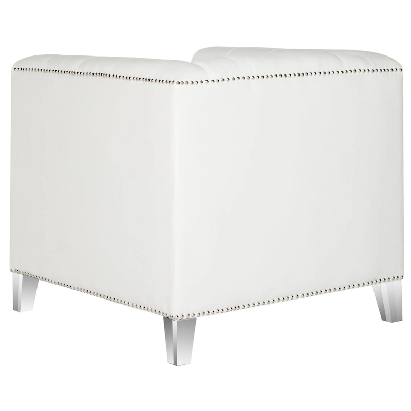 SAFAVIEH Kamilah White/ Clear Club Chair - 31.9 x 33.9 x 29.9 - 32Wx34Dx30H