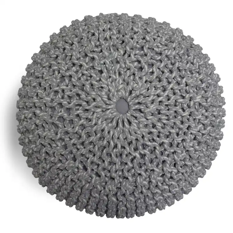 WYNDENHALL Rigby Boho Round Hand Knit Pouf