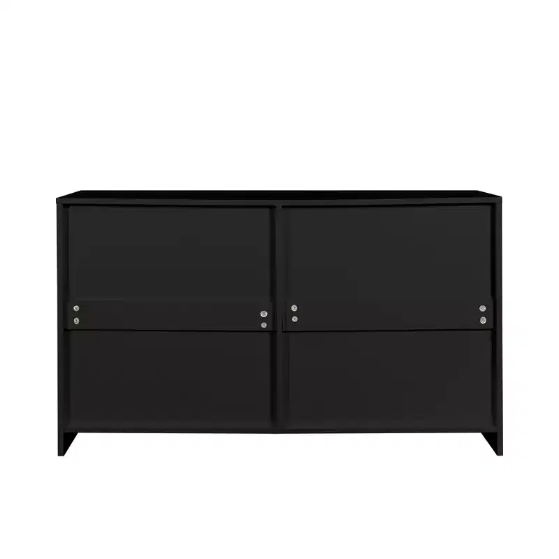 Karl Home 6-Drawer Black Particle Board 47.24in. W Chest of Drawer