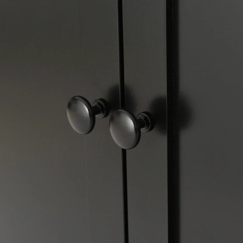 Solid Wood Top Kitchen Island Cart with Locking Wheels,2 Drawers,Towel Rack