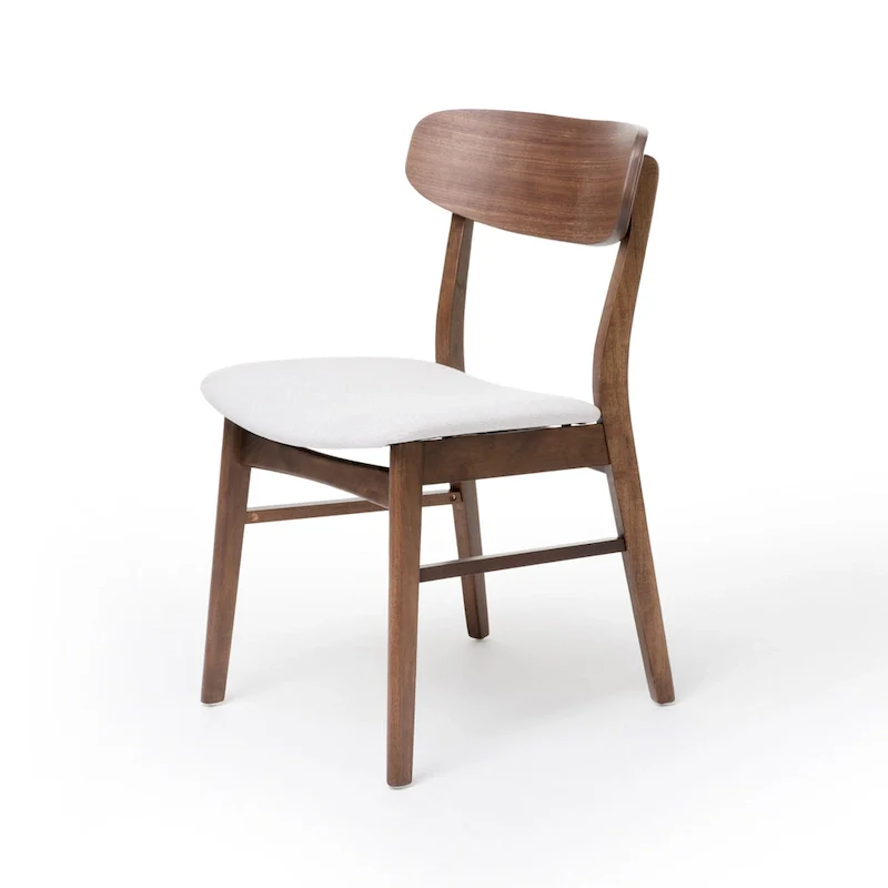 Fabric-upholstered Wood Dining Chairs