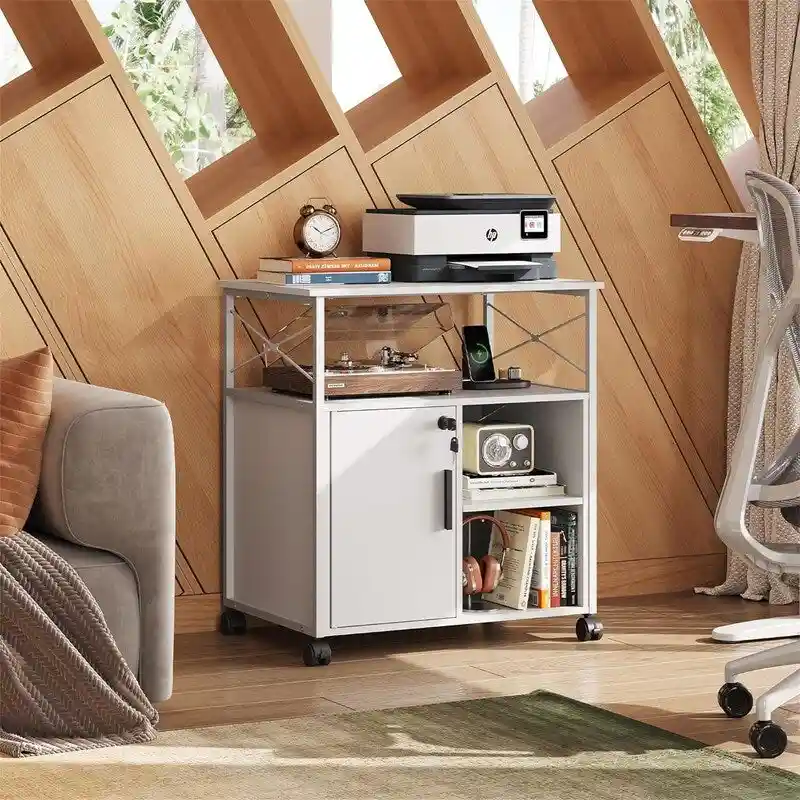 File Cabinet with Charging Station - 16.06D x 23.62W x 25.91H