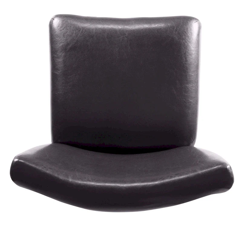 29-inch Luxury Brown Faux Leather Barstool