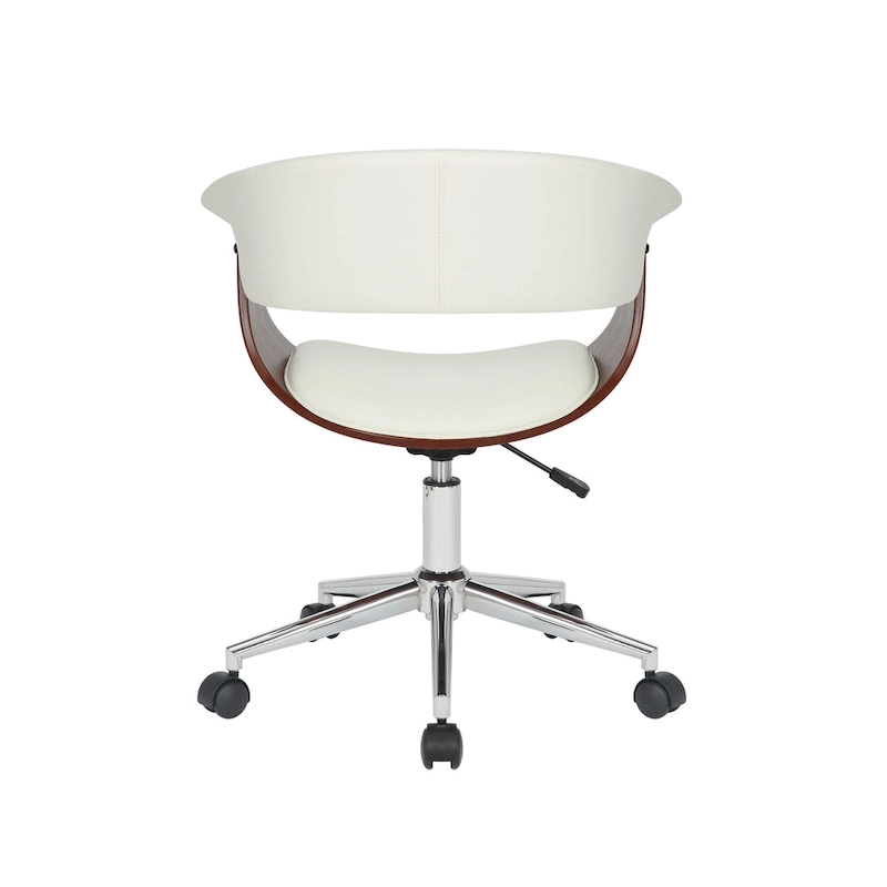 Carson Carrington Sauoarkrokur Faux Leather Office Chair with Chrome Base