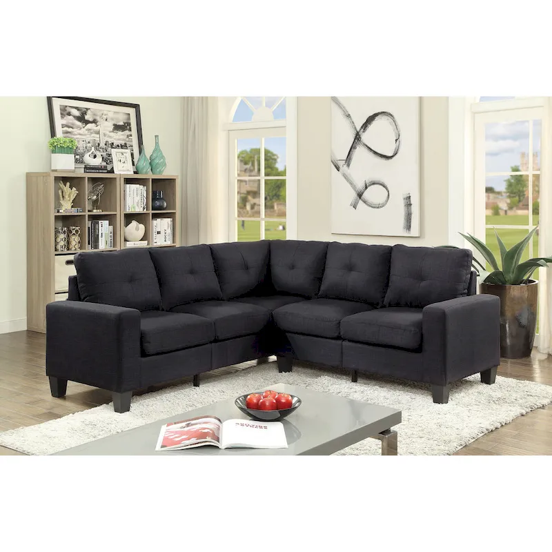 Newbury Twill Fabric Sectional Sofa