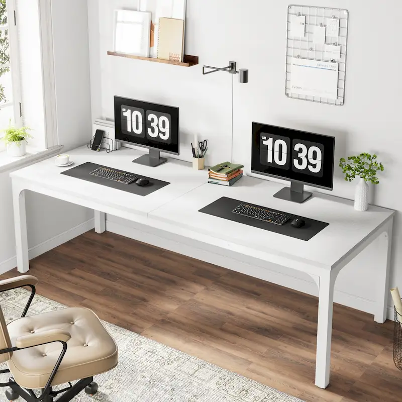 78.7 Inches Extra Long Computer Desk 2 Person Desk Large Writing Desk