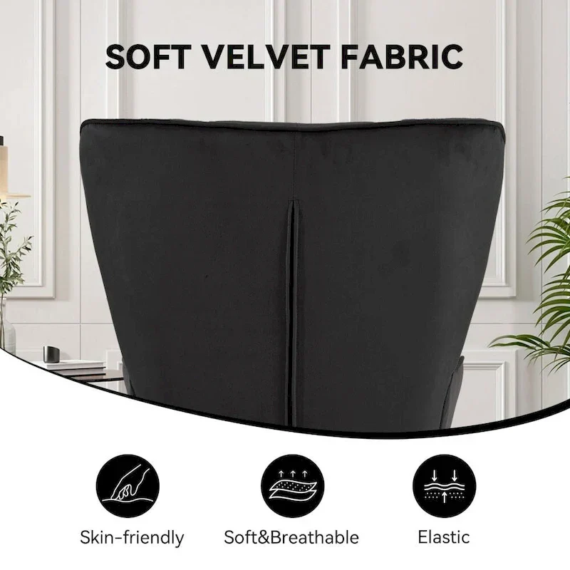 Modern Velvet Fabric Upholstered Chair