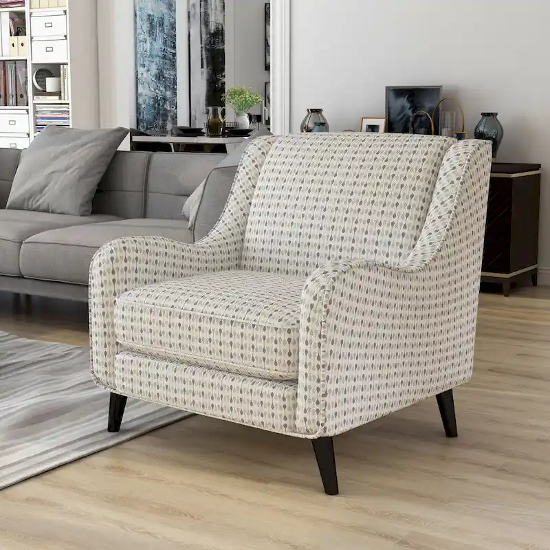 Eldan Transitional Multi-color Fabric Upholstered Stripe Pattern Armchair
