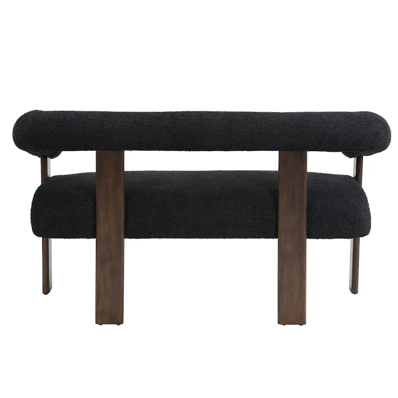 Loft Round armrest loveseat Rubber Wood