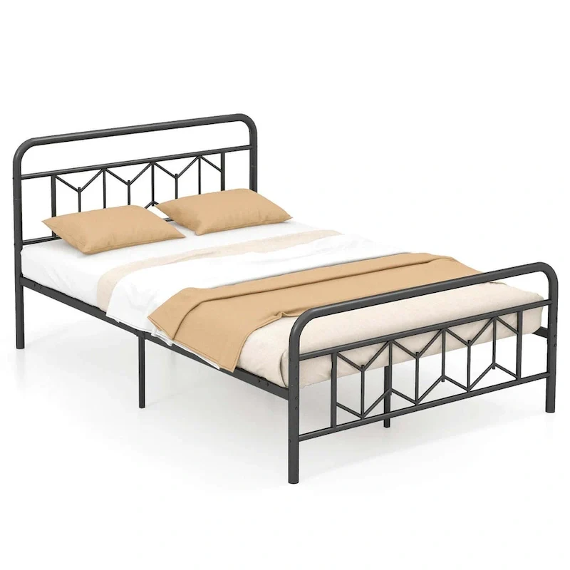 Costway Twin/Full/Queen/King Size Bed Frame Mattress Foundation with