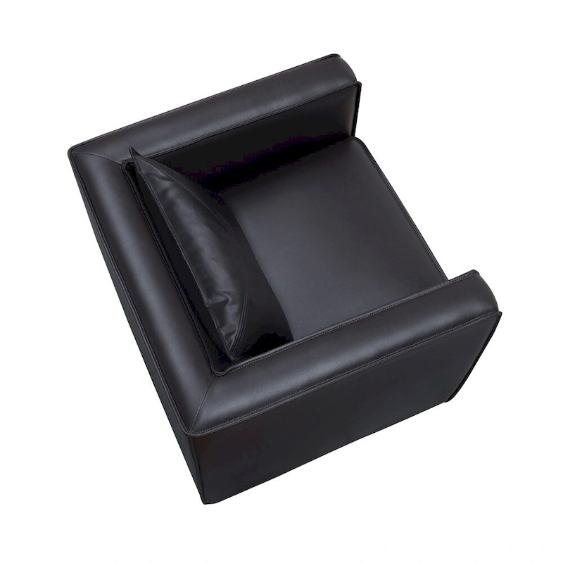 Jier Modern Breathable Vinyl Padded Accent Chair by Furniture of America