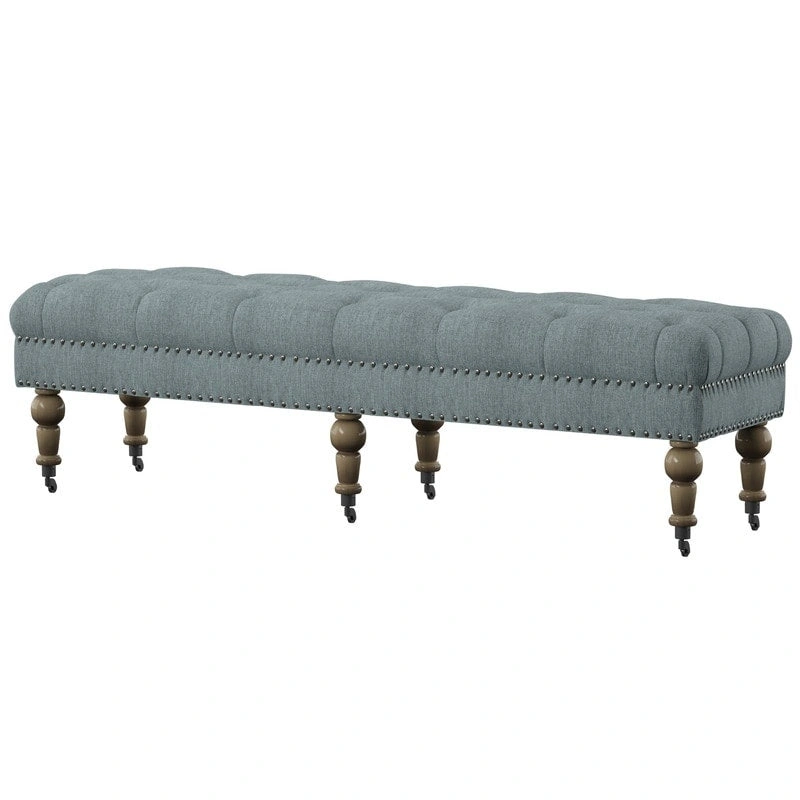 Copper Grove Pereiaslav 62-inch Tufted Light Blue Bench