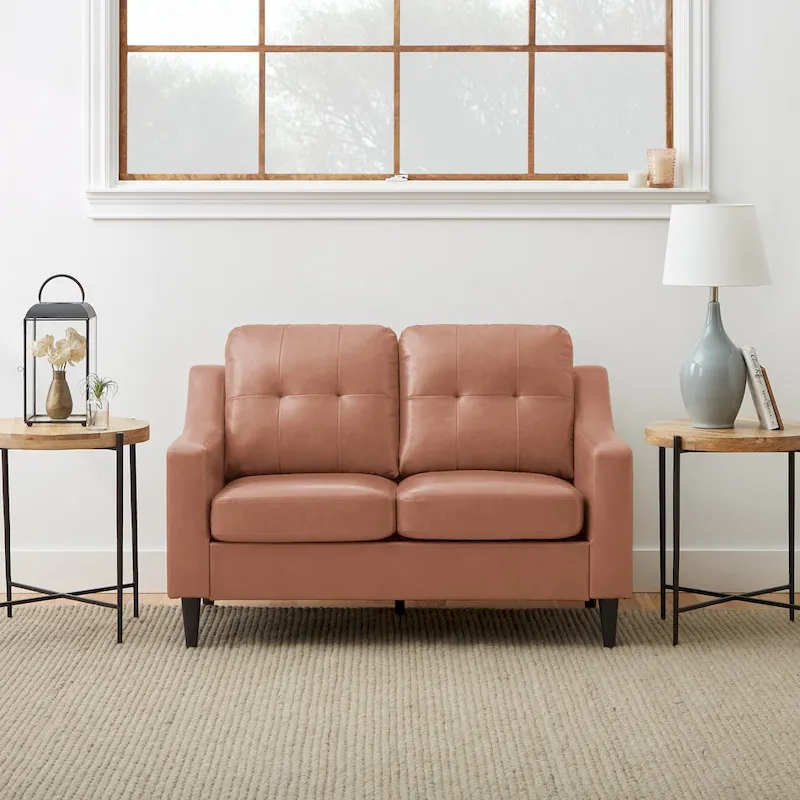 Brookside Ellen 54 Upholstered Scooped Arm Loveseat