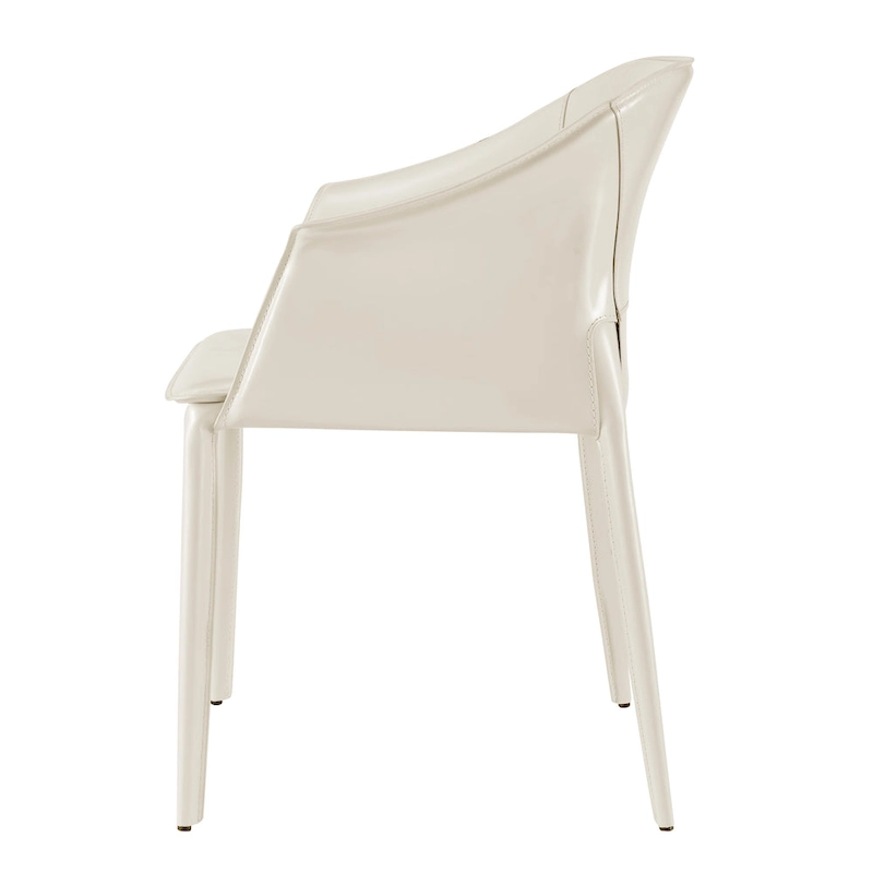 Callie Recycled Leather Dining Arm Chair