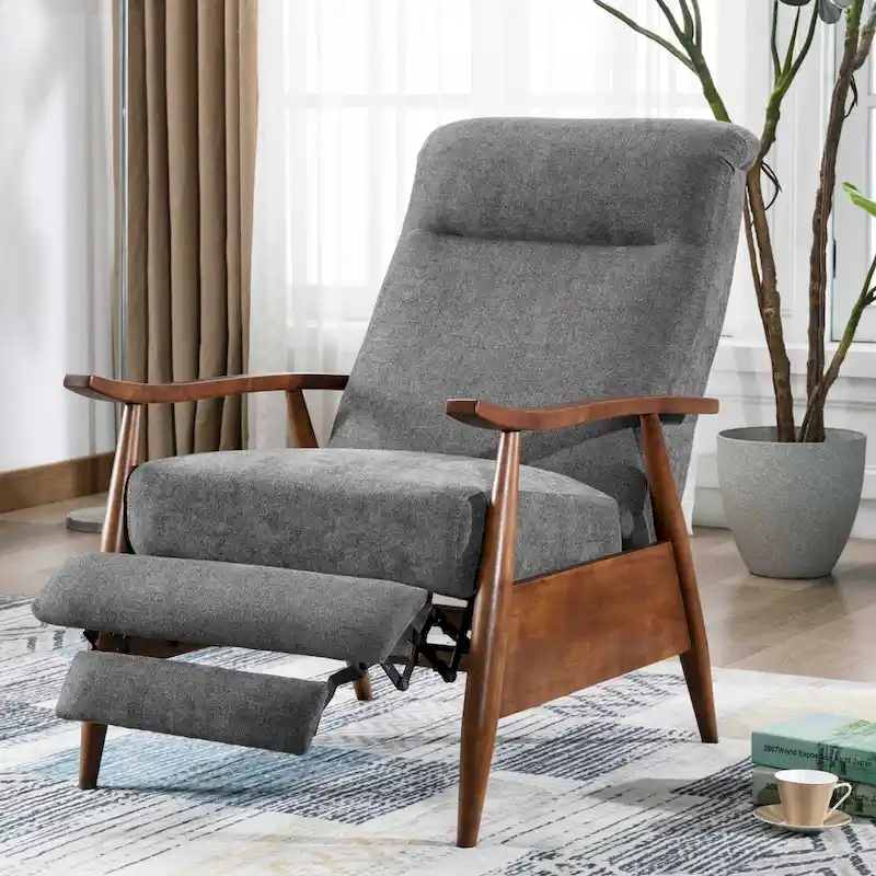 Sloan Wood Arm Push Back Recliner by Greyson Living