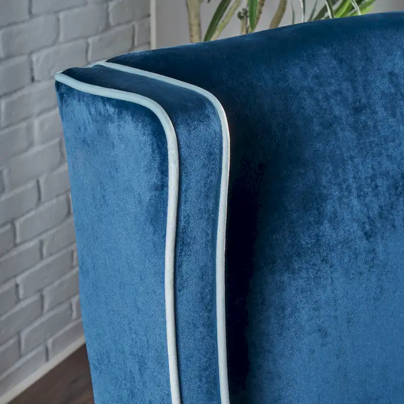 25.9 High Back Velvet Club Chair with Wide Backrest