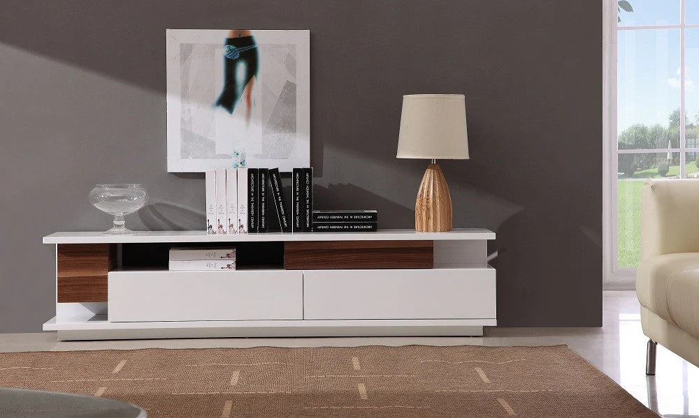 Andrew White Glossy TV Stand