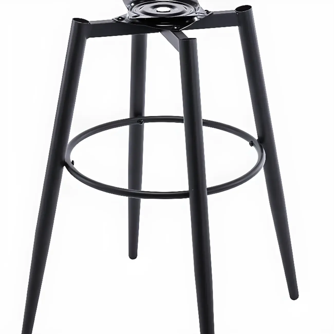 Modern Round Upholstered Curved Back Bistro Swivel Bar Stool
