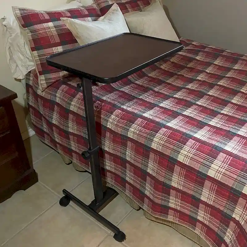 Adjustable Height Rolling Over Bed Table 24 x 16 in.