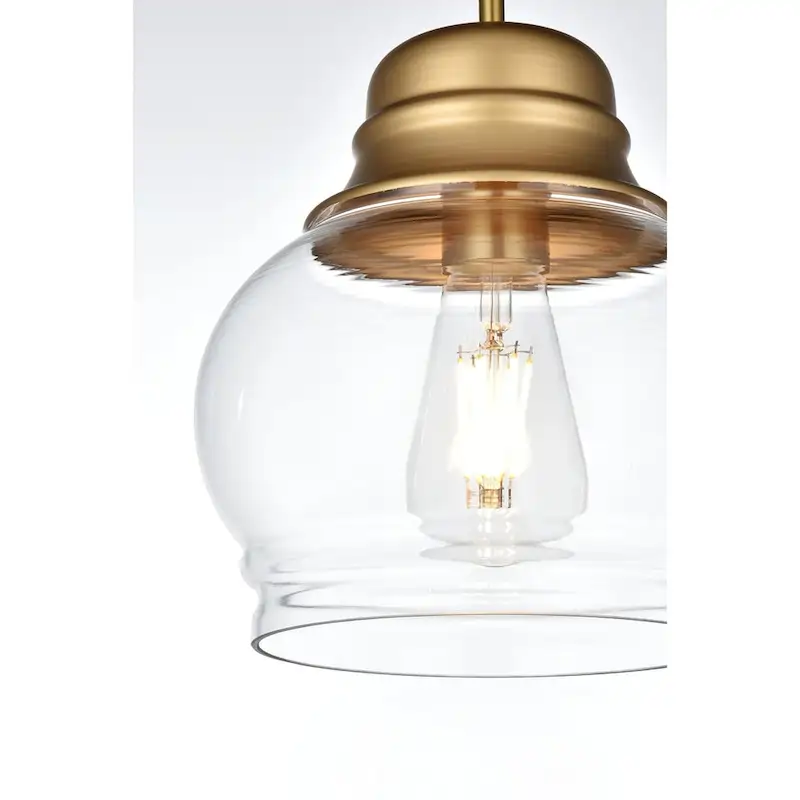 Elegant Lighting Kenna Single Light 8  Wide Mini Pendant with Clear