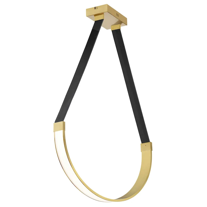 Dainolite Regan Modern and Contemporary 30W Pendant Aged Brass with White Silicone Diffuser